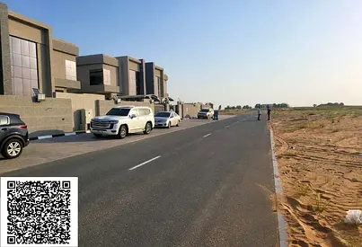 Land for sale in Basateen Al Surra, Umm Al Quwain. Area: 1722 sq ft / 160 sq m Permit: Ground + 2 floors Ownership: Freehold, open to all nationali