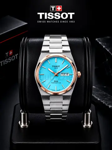 Tissot PRX Powermatic 80 – A+ Premium | Tiffany Blue | Two‑Tone