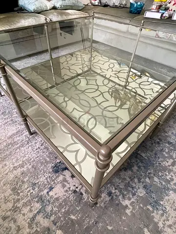 Glass Mirrored Coffee Table