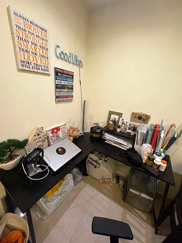 L-Shaped Black Corner Office Desk