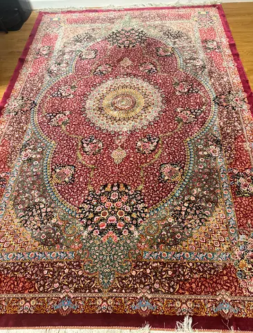 Two pieces-Luxury Iranian Silk Machine-Made Carpet – Premium Quality