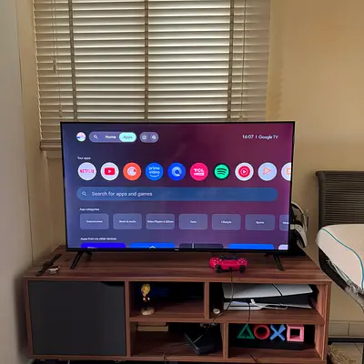 43 Inch Smart TV QLED HDR 10 Google TV, Dolby Audio, Game Mode, Multiple Eye Care with Slim Design