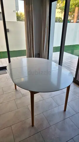 Original: AED 2,600, JYSK White Oval Dining Table, size customizable