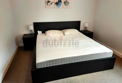 Ikea malm King size bed with matters 2 storage