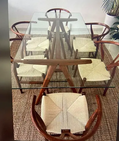 Glass Top Dining Table - West Elm - Moving Sale