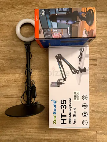 Podcast / Streaming Microphone, RGB LED Arm(Stand) and Lights FOR SALE