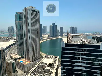 Luxury Three Bedrooms Apartment For Rent In Al Taawun Street Full Open Sea View With Full Panoramic Windows Luxury Parquet Flooring Built in Wardrobe