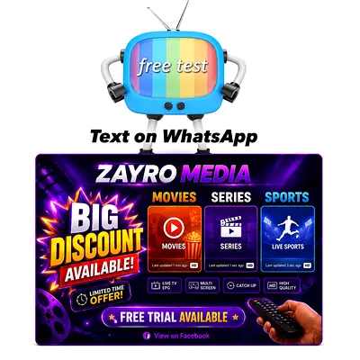 Zayro Media Smart Tv Streaming Service Promo Card (Free Trial)