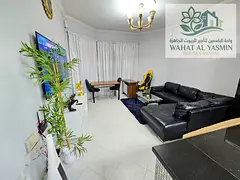 One bedroom and living room / Furnished with hotel-style furniture / Open kitchen / Swimming pool an