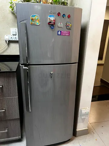LG Silver Double Door Refrigerator - Good Working Condition