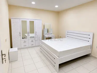 White 3-Piece Bedroom Set: Bed + Wardrobe + Dressing Table