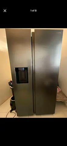 Samsung Twin-Door Side-by-Side Refrigerator with Water Dispenser - Good Condition