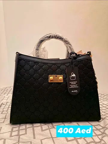 ALDO Black Structured Top-Handle Handbag - New