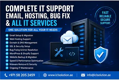 Complete IT Support, Email, Hosting Bug Fix Services | UAE