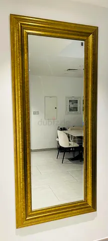 Full-Length Gold Framed Wall Mirror - Elegant Floor/Wall Mirror from Germany