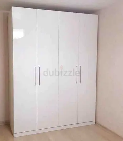 White 4-Door Wardrobe / Armoire in Good Condition