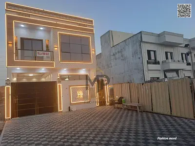 Townhouse on a (main road) for sale at ajman| al yassmen| 5 master rooms,majlis,hall, roof| freehold for all nationalities| 0 registration fees.