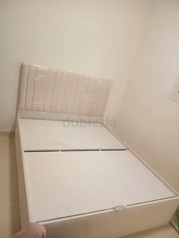 Modern Upholstered Bed Frame with Mattress