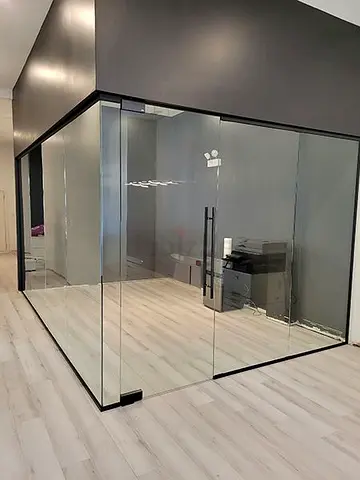 Custom Glass Partition Installation for Office Home