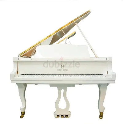 Heinrich HGP-152W WSP Grand Piano Curly Legs-White