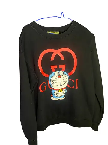 Black Gucci x Doraemon Sweatshirt - Size medium  Good Condition