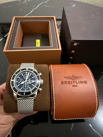Breitling Superocean Heritage Chronograph - Steel Mesh Bracelet, Complete Box and Papers