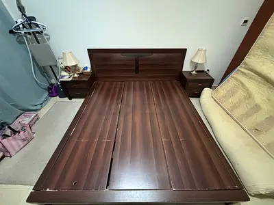 Wooden king sized bed for sale