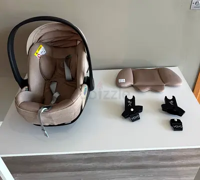Cybex Cloud T i-Size Infant Car Seat + YOYO Adapters + Extra Newborn Insert Cover