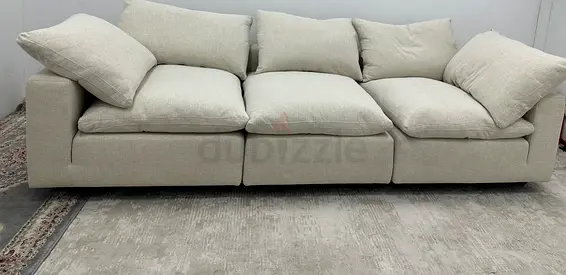 Beige color feather 🪶 filled sofa