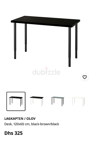 UNUSED - IKEA Lagkapten + Olov (Tabletop  Legs) 120 cm x 60 cm