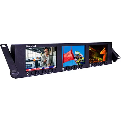 Marshall Electronics ML-503 Triple 5 Rackmount LCD Monitor (2 RU) HDMI and 3G SDI