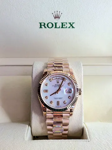 Rolex Day-Date 36mm Rose Gold Men’s Watch with Diamond Dial