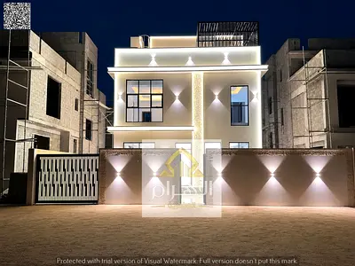 Villa with a swimming pool, 3 floors, central air conditioning, custom finishing, with a large yard, including registration and ownership fees.