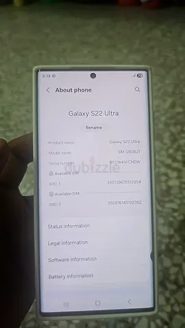 Samsung S22 ultra 12 gb 256 gb