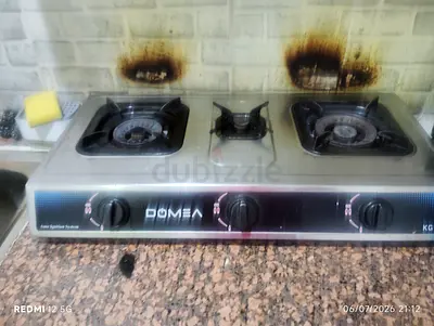 Domea 3-Burner Stainless Steel Gas Stove - Used