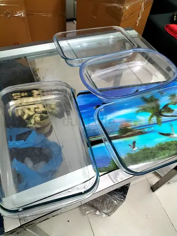Set of 4 Clear Glass Oven Casserole Dishes