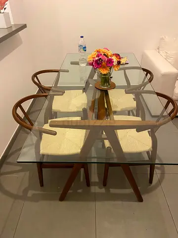 Glass Top Dining Table - Urgent - Moving Sale - West Elm