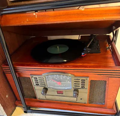 Crosley Vintage Style Turntable with Built-in Radio Speakers