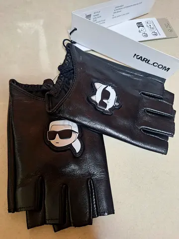Original New Karl Lagerfeld leather gloves