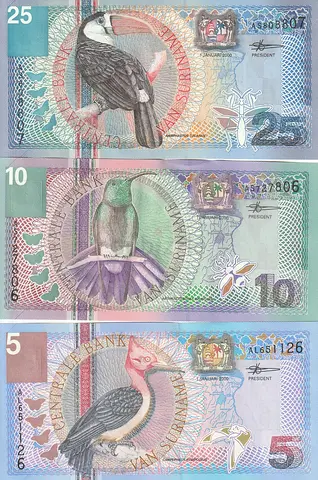 SURINAME BANKNOTE SET 2000
