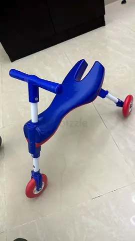 Blue and Red Kids 3-Wheel Scooter Ride-On Toy