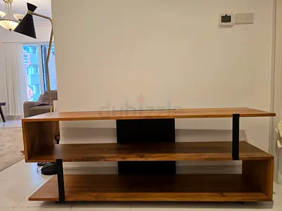 Crate  Barrel Austin 62 Media Console - Solid Walnut - Like New