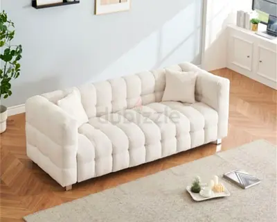 Modern White Tufted Sofa