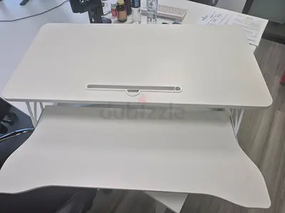 White Adjustable Two-Tier Laptop/Standing Desk Riser
