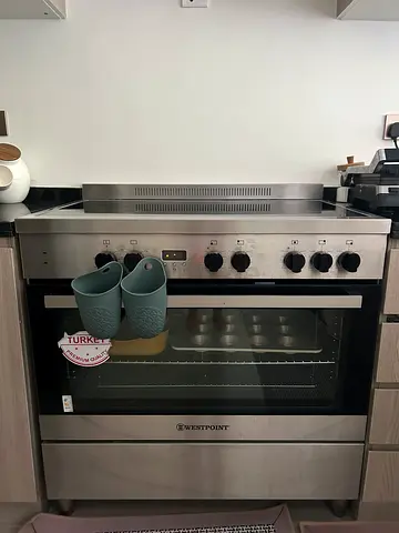 Westpoint 90cm Electric Cooker – 5 Ceramic Cooking Zones – Large Oven
