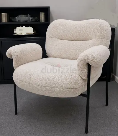 Modern Boucle fabric Armchair.