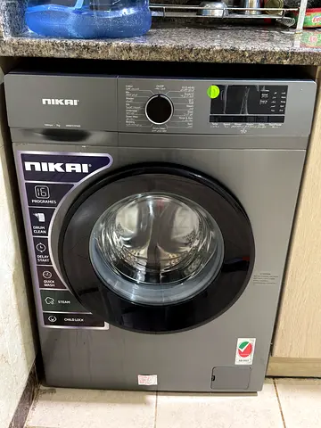 Nikai front load washing machine - 6kg, excellent working condition , Less than 8 months used.