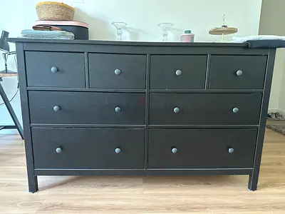 IKEA Hemnes black 8-Drawer Dresser - Good Condition