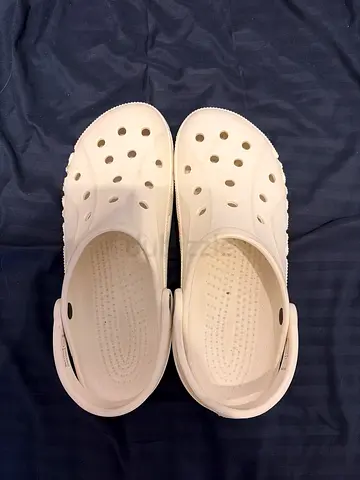 White slip-on crocs, size 45 —very slight use