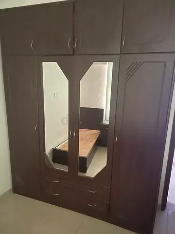 2 single bed frame with headboard and side table - good condition